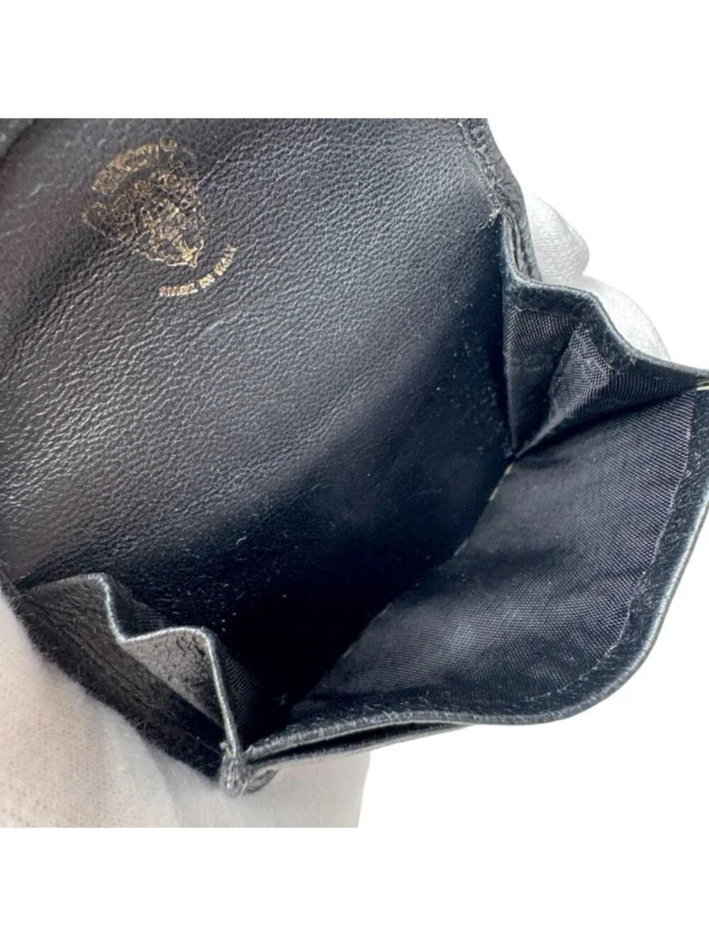 Gucci Vintage GG Marmont Coin Purse Black Leather